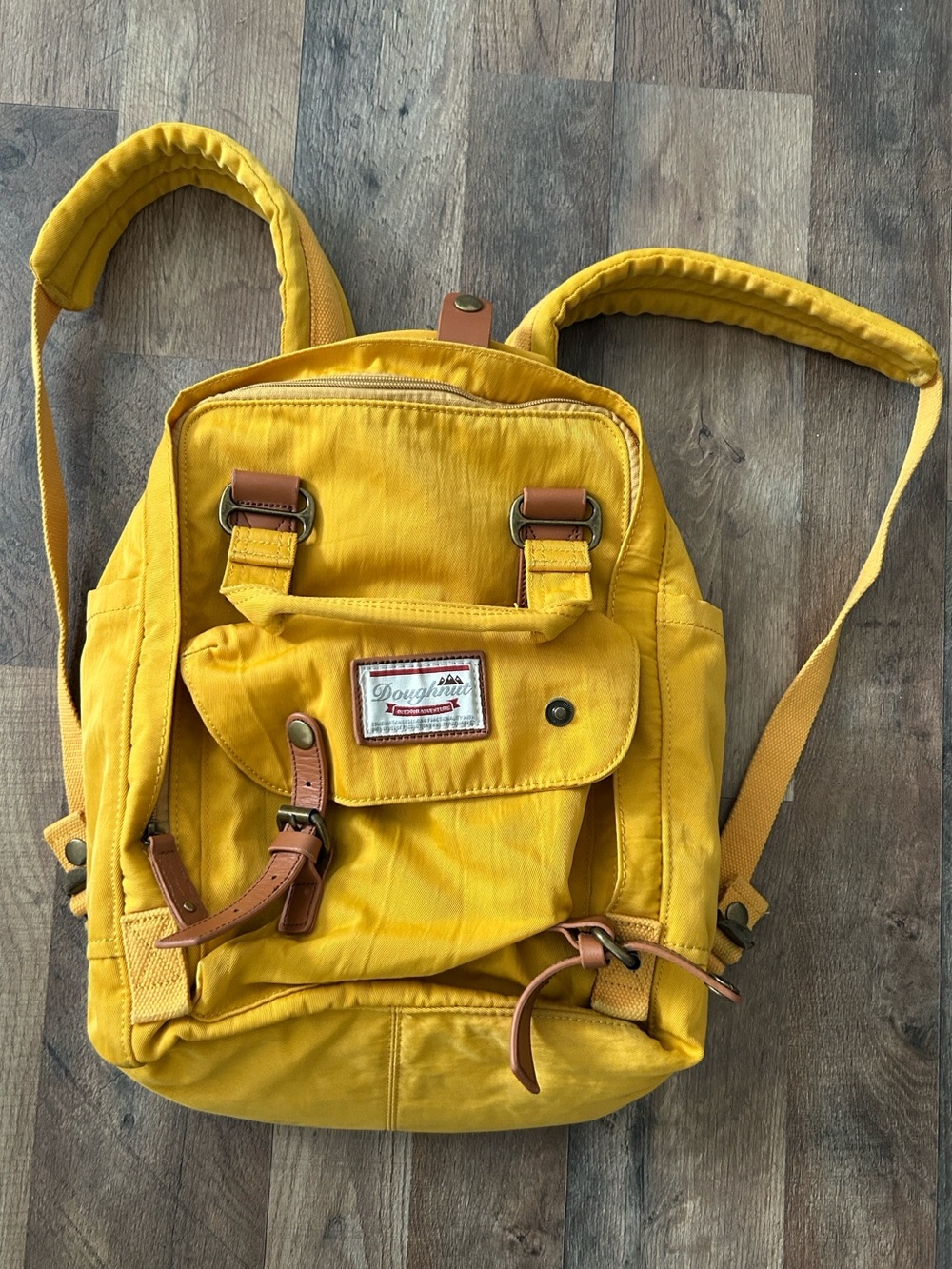 Doughnut Macaroon Kids Backpack in Mustard